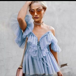 Sexy v neck off shoulder peplum blouse